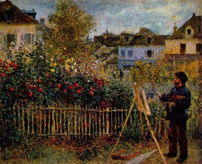 Pierre-Auguste Renoir Claude Monet Painting in His Garden at Argenteuil, Germany oil painting art